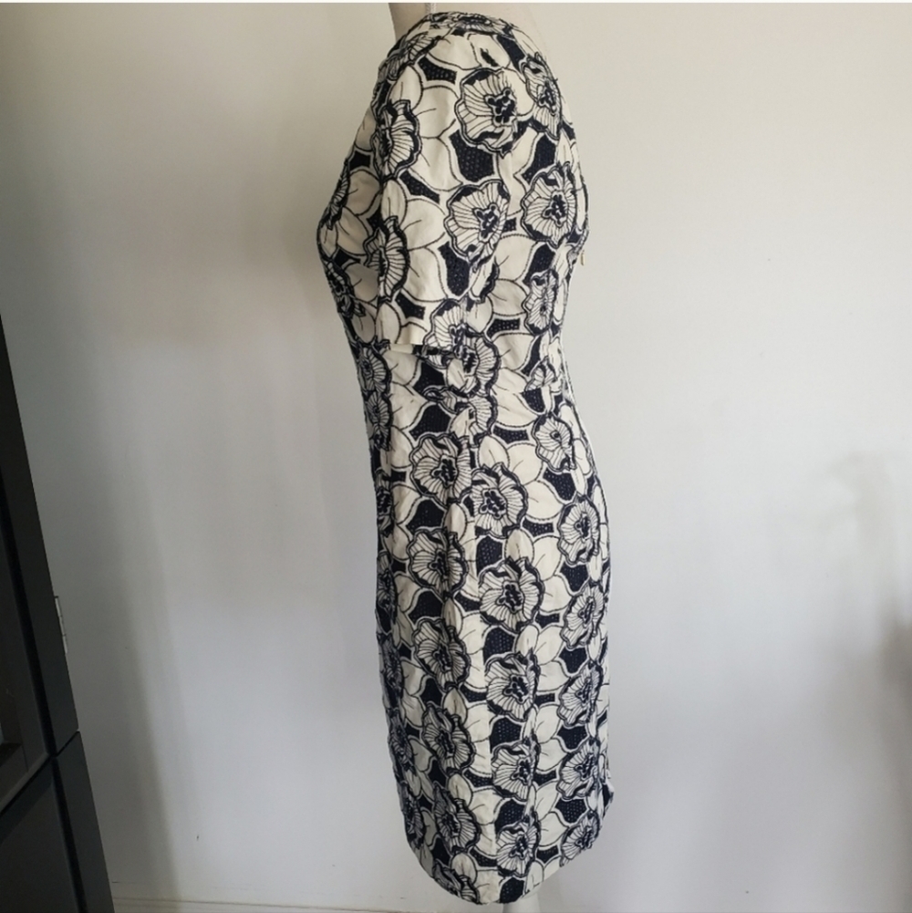 J. Crew Collection Floral Embroidered Zip Back Dress - Picture 7 of 12